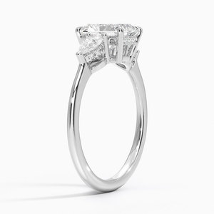 Bague SOJ 09 en argent 925, coupe radiante, ornée de trois diamants Opera, 2 carats, couleur D, VVS1, moissanite certifiée GRA, prix bas - Product Image 2