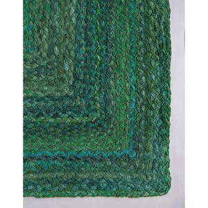 Tapis d'extérieur en jute tressé fait main, réversible, adapté aux animaux domestiques, à motif géométrique, à poils ras, antidérapant, personnalisé, de luxe, pour balcon et chambre - Product Image 3
