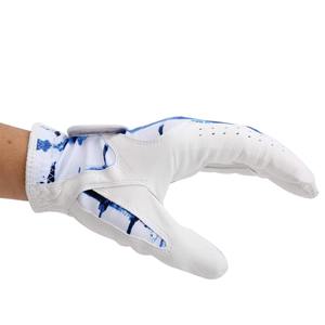 Gants de golf unisexes de qualité supérieure avec logo personnalisé, séchage rapide, doigts entiers, antidérapants, fermeture auto-agrippante, impression en relief, en peau de mouton fine - Product Image 4