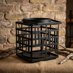 Portavelas de Hierro Forjado Artesanal con Diseño de Rejilla, Modelo L912, para Decoración del Hogar, Bodas, Fiestas y Eventos Festivos - Product Image 5