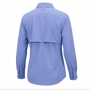 Protection solaire pour chemise de pêche pour femmes, logo personnalisé, 100% polyester, protection UV, manches longues, design de randonnée - Product Image 2