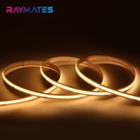 Tira de LED COB de Alta Luminosidad, DC12v, 8mm de Ancho, 480 LEDs/m, 10w, Sin Puntos, Regulable, Cortable, Flexible, Blanco Cálido, Neutro, Frío, para Gabinetes