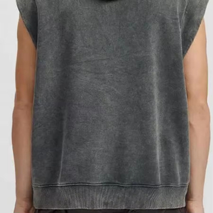 เสื้อฮู้ดซิปแขนกุดสำหรับผู้ชาย พิมพ์ลายตามสั่ง ผ้าฝ้าย สำหรับออกกำลังกาย เพาะกาย เสื้อฮู้ดผู้ชายแบบไม่มีแขน - Product Image 5