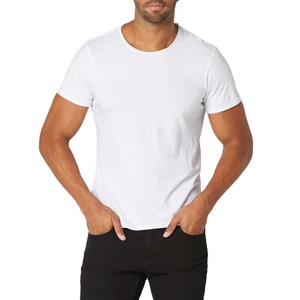 2023 T-shirts en coton avec logo personnalisé pour hommes vêtements unis à manches courtes extensibles de haute qualité pour un style décontracté et formel - Product Image 1