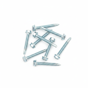 PDC Premium Hex Washer Head Self-Drilling <b>Screws</b> (Metric/Inch) Zinc Coated Class 8 Heavy Duty Carbon Steel Standard Thread - Product Image 5