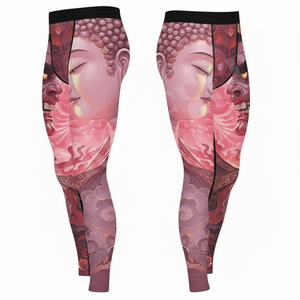 Leggings de compression confortables à faible MOQ, imprimés sur mesure, très extensibles, pour le yoga, la gym, la course et le sport - Product Image 4