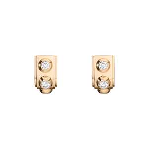 Lab Grown Diamond Earring Cut Arc Rivet Geometric Small <b>Huggie</b> Pair Unisex Wholesale14K 18K <b>Gold</b> Plated Half Hoop Earrings - Product Image 1