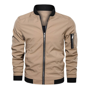 <b>Mens</b> <b>Lightweight</b> Bomber <b>Jacket</b> Casual Streetwear Zip Front Wind Resistant Outerwear Stylish Daily Wear Coat Modern Urban Fashion - Product Image 2