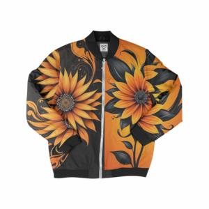 Blouson Bomber Unisexe Décontracté en Polyester Imprimé Hiver pour Hommes avec Logo Personnalisé sur le Devant - Product Image 3