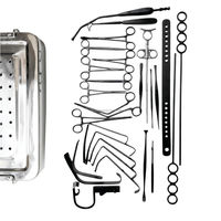 Ensemble d'instruments de tonsillectomie et d'adenotomie à revêtement noir, 27 pièces, réutilisables, haute qualité, instruments chirurgicaux ISO/CE