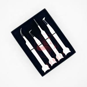 Nouvelle arrivée Premium qualité femmes chat Design Volume cils pince à épiler fait à la main professionnel en acier inoxydable cils pointus - Product Image 6