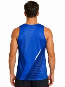 Débardeur de sport décontracté pour homme OEM, respirant, écologique, 100 % fibre de bambou, motif uni, vêtement de fitness d'été de haute qualité - Product Image 2