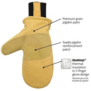 Gants de ski pour homme en cuir imperméables et coupe-vent de haute qualité, idéaux pour le ski de fond en hiver - Product Image 3