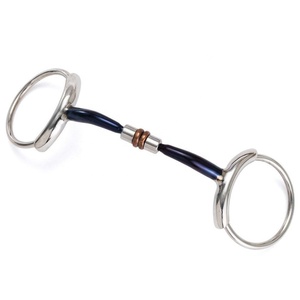 Euro Cavall 2026 - Bocado de Anillo Suelto de Aleación Azul de Alta Calidad con Rodillos de Cobre para Caballos (50x50x40cm) - Product Image 1
