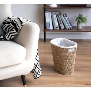 Oval seagrass <b>basket</b> with a tapered bottom Handmade <b>Storage</b> <b>Basket</b> Wholesale eco-friendly Made in Vietnam - Product Image 6