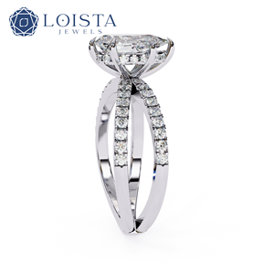 LOISTA แหวนหมั้นเพชรทรงลูกแพร์ เพชรธรรมชาติแพลตตินัมสำหรับผู้หญิง ได้รับการรับรองจาก GIA สไตล์คลาสสิก - Product Image 3