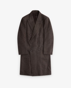 <b>Men's</b> Waterproof Woolen <b>Double</b> <b>Breasted</b> Trench Mandarin Collar Long Thick Regular Fit Woven Fabric Mink Fur Outerwear - Product Image 1