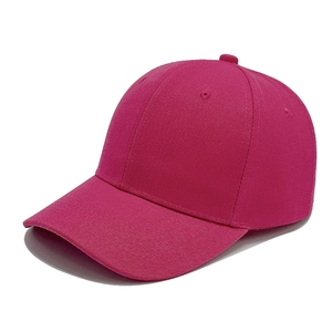 Custom Logo Pink 6-Panel Baseball Cap Unisex Adjustable Metal Buckle 100% Cotton Mesh Fabric Casual Four Seasons Sports <b>Hat</b> - Product Image 2