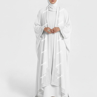Nueva Llegada, Abaya de Estilo Árabe de Dubái para Mujer, Vestido Musulmán de Manga Larga, Antiarrugas, Transpirable, Elástico en Cuatro Direcciones, Ligero