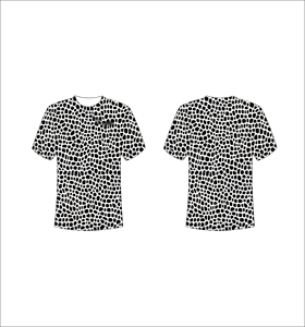 T-shirt personnalisé à manches courtes par sublimation, vêtement de sport léger avec motif peau de reptile noir et blanc, fabricant - Product Image 1