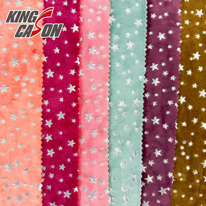 Tela de Manta Colorida de Fabricante Competitivo Kingcason, Antiarrugas, Reciclada, con Estampado de Estrellas, Plateado en Caliente, Súper Suave - Product Image 1