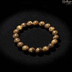 Handmade AAA Bronzite Round Bead <b>Bracelet</b> – Polished Gemstone Stretch <b>Bracelet</b> for Men & Women - Product Image 3