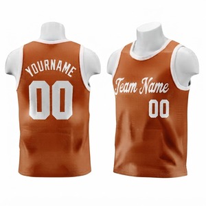 Maillot de basket personnalisé marron sans manches en mesh sublimé respirant avec nom d'équipe 00 Vêtement unisexe pour adulte - Product Image 3