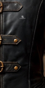 Men's Genuine Leather Winter <b>Vest</b> Wholesale Custom OEM ODM Biker Jacket Sleeveless Motorcycle Vintage Casual Outerwear Windproof - Product Image 5