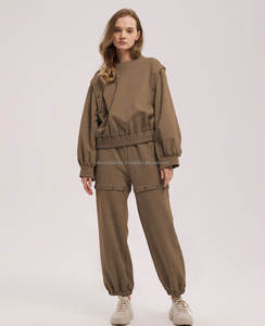 Sweat-shirt à capuche épais en éponge française avec logo personnalisé OEM pour femmes Pull-over à col rond décontracté avec impression 3D Sweat-shirt à capuche pour femmes - Product Image 3