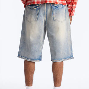 Nuevo Modelo de Pantalones Cortos Morados con Bolsillos Grandes y Cintura Elástica para Hombre, Pantalones Cortos Cargo de Mezclilla para Verano, Pantalones Cortos Denim Tears - Product Image 4