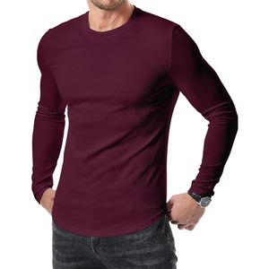 2025 Men's Casual Crewneck Longline Ribbed Tee <b>Shirts</b> <b>Long</b> <b>Sleeve</b> Muscle <b>T</b> <b>Shirts</b> for Gym Workout Solid Pattern Screen Print - Product Image 1