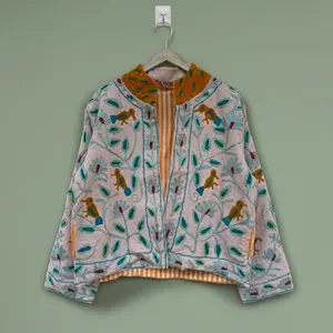 <b>Women</b> Handmade Suznai Jacket ~ Floral Velvet <b>Coat</b> ~ B2B Wholesale Jackets ~ Suzani Wholesale <b>Coat</b> ~ Velvet Jacket For Wholesale - Product Image 2