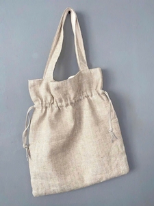 Pochette à cordon en lin lavande écologique, résistante à l'humidité, design élégant, pour emballage de bijoux, utilisation cadeau (personnalisable avec logo sur mesure) - Product Image 4