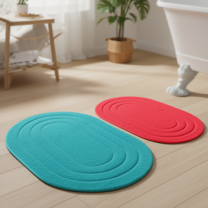 Alfombra de Baño Antideslizante de Microfibra de Alta Calidad, Alfombra Ovalada Absorbente y Suave de 18x24 para Uso en el Hogar y Hoteles, Material de Tierra de Diatomeas - Product Image 3