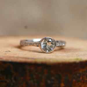 Natural Aquamarine Gemstone <b>Ring</b> in <b>925</b> Sterling <b>Silver</b> Luxury Wedding Jewelry for Women March Birthstone Gift - Product Image 1