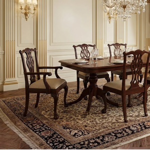 Silla de Comedor de Madera de Haya Resistente, Silla de Comedor de Lujo Tapizada en Lino Contemporáneo para Uso en Hoteles - Product Image 4