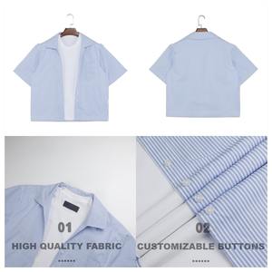 Chemises à manches courtes pour hommes, style boxy, personnalisables, à double couche - Product Image 5