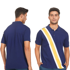 เสื้อโปโลชายลายทางสีตัดกัน ดีไซน์ทันสมัย รับผลิตแบรนด์ส่วนตัว ขายตรง เสื้อยืดโปโลสำหรับผู้ชายและเด็กผู้ชาย - Product Image 4