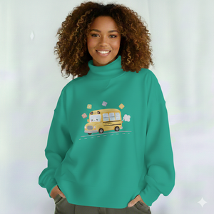 Sweat-shirt à col montant pour femme, coupe ample, design moderne, fabrication OEM personnalisée, mode d'hiver - Product Image 1