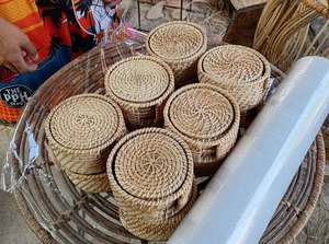 Panier en rotin à vendre en gros - Paniers artisanaux en rotin exportés du Vietnam, sans taxes vers l'UE et les États-Unis - Product Image 3