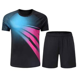 Conjunto deportivo personalizado OEM para hombre, camiseta estampada de manga corta y pantalones cortos de secado rápido, uniforme de tenis de tela transpirable. - Product Image 1
