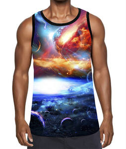 Débardeur de sport pour homme en sublimation premium, coupe ajustée, sans manches, pour activités sportives et de gym à haute intensité - Product Image 1