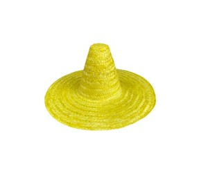 Handwoven Mexican Style Straw Hat for Outdoor Use, with Tall Cone Shaped Crown and Wide Brim Assorted Colors Made in Vietnam - Product Image 1