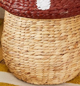 Handcrafted Water Hyacinth Mushroom <b>Basket</b> with Removable Lid Decorative <b>Toy</b> <b>Storage</b> <b>Basket</b> for Kids Room, Nursery, Laundry Room - Product Image 3