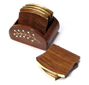 High Quality Wood <b>Coaster</b> Handcrafted <b>Coaster</b> Wood Holder Eco-Friendly Kitchen & Tabletop <b>Drinks</b> Serving <b>Coasters</b> - Product Image 1