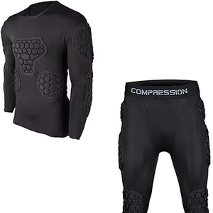 Camisetas y Pantalones de Compresión Acolchados de Alta Calidad, Protección Completa para Portero con EVA, Pantalones Ajustados con Protección para Piernas y Costillas - Product Image 1