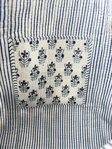 Bolso Tote Acolchado de Algodón con Estampado Floral Hecho a Mano, Bolso de Picnic Ecológico para Compras en el Mercado, Bolso de Mercado Acolchado - Product Image 4