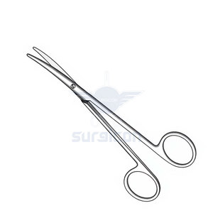 Ciseaux Metzenbaum 15 cm / 6 pouces, ciseaux chirurgicaux courbes à bout arrondi, acier inoxydable, instrument chirurgical - Product Image 6