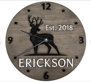 Reloj de pared de madera Vintage país rústico estilo toscano Reloj de pared de decoración del hogar redondo de madera con números arábigos - Product Image 2