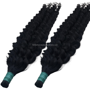 Extensiones de Cabello Trenzado de Lujo, Cabello Natural Indonesio con Ondas Profundas, Paquetes de Cabello 100% Humano Virgen Remy, Cutícula Alineada, Sin Enredos - Product Image 2